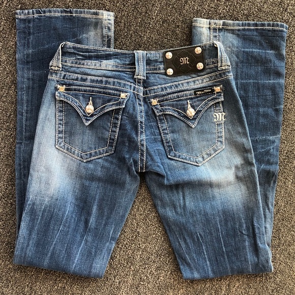 MISS ME Size 27 Bootcut *BLING* Jeans - Picture 2 of 4